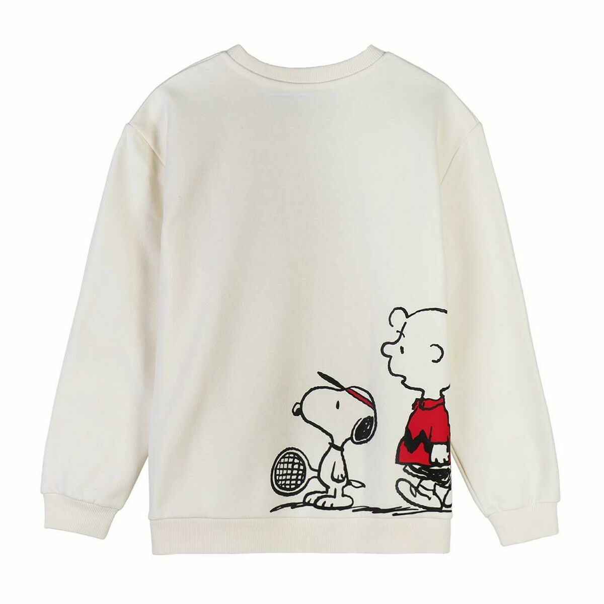 Толстовка без капюшона женская Snoopy Бежевый-4