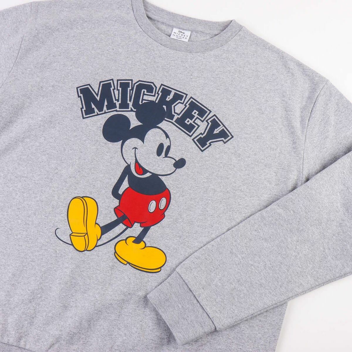 Толстовка без капюшона унисекс Mickey Mouse Серый-4