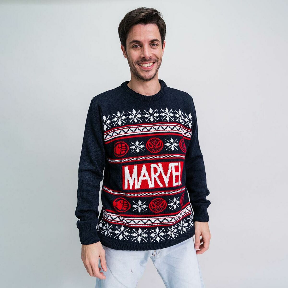 Свитер унисекс Marvel Темно-синий-3