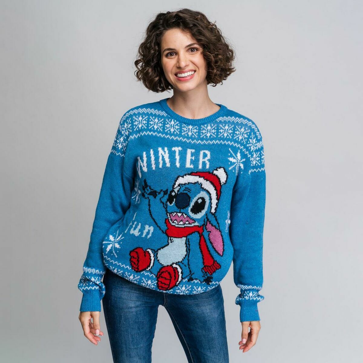 Свитер унисекс Stitch Синий-2