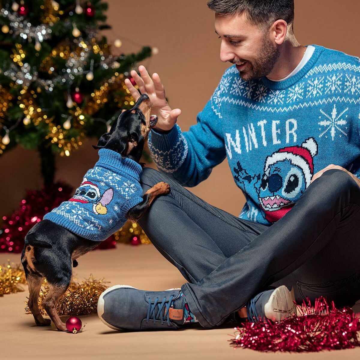 Свитер унисекс Stitch Синий-3