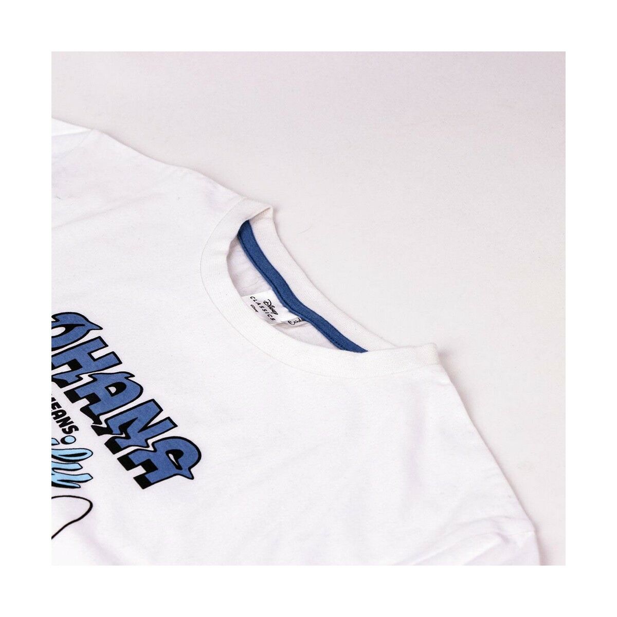 Men's Stitch White Short Sleeve T-Shirt-3