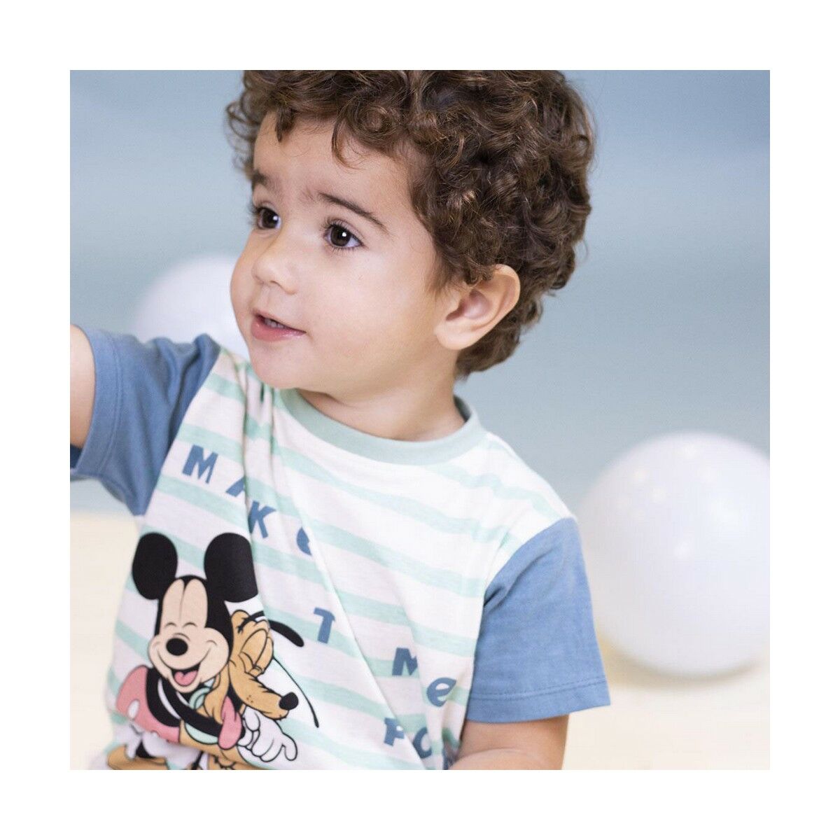 Mickey Mouse Short Sleeve T-Shirt Multicolored Baby-3