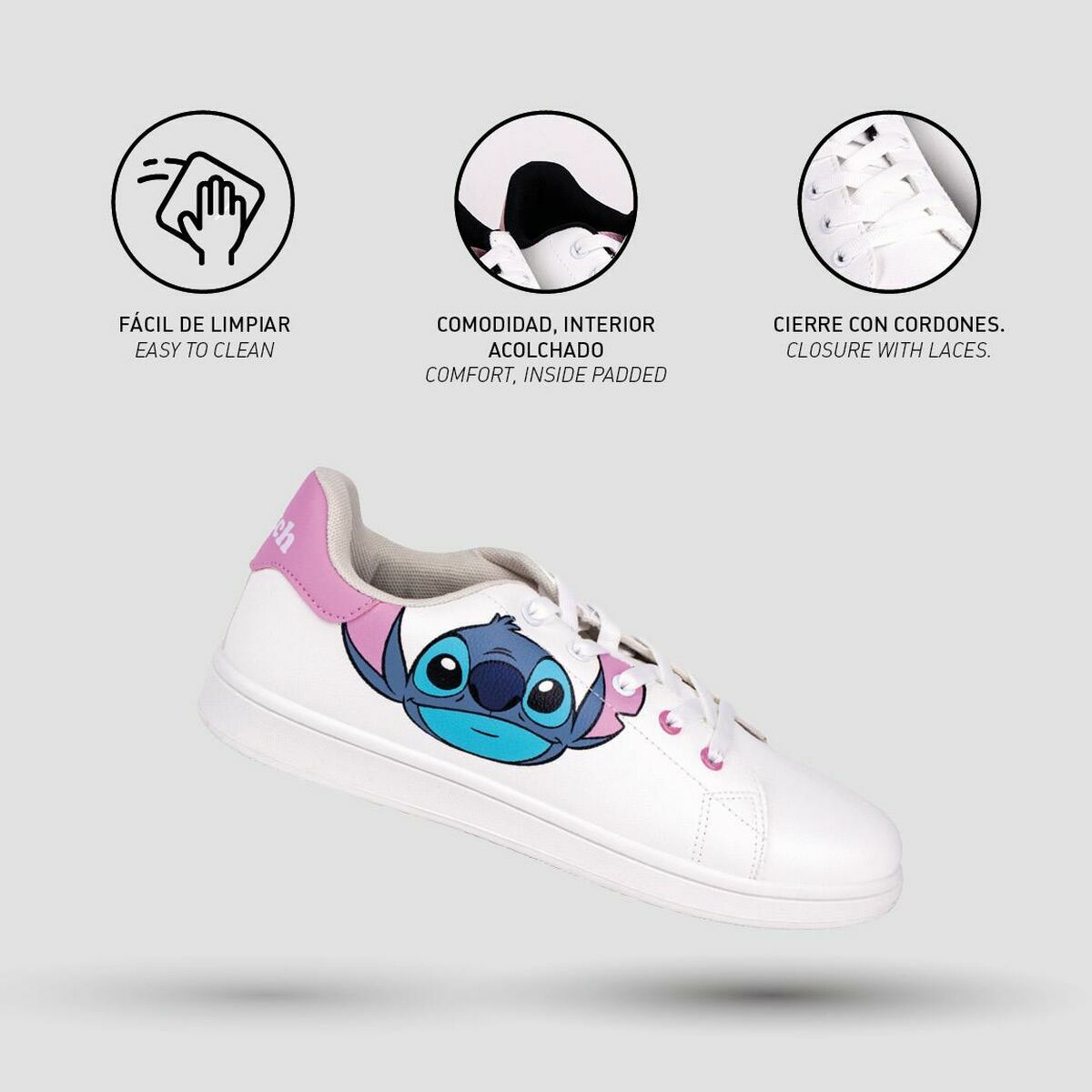 Женские спортивные кроссовки Stitch Белый-4