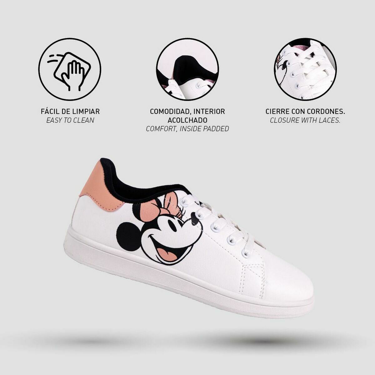 Женские спортивные кроссовки Minnie Mouse Белый-4