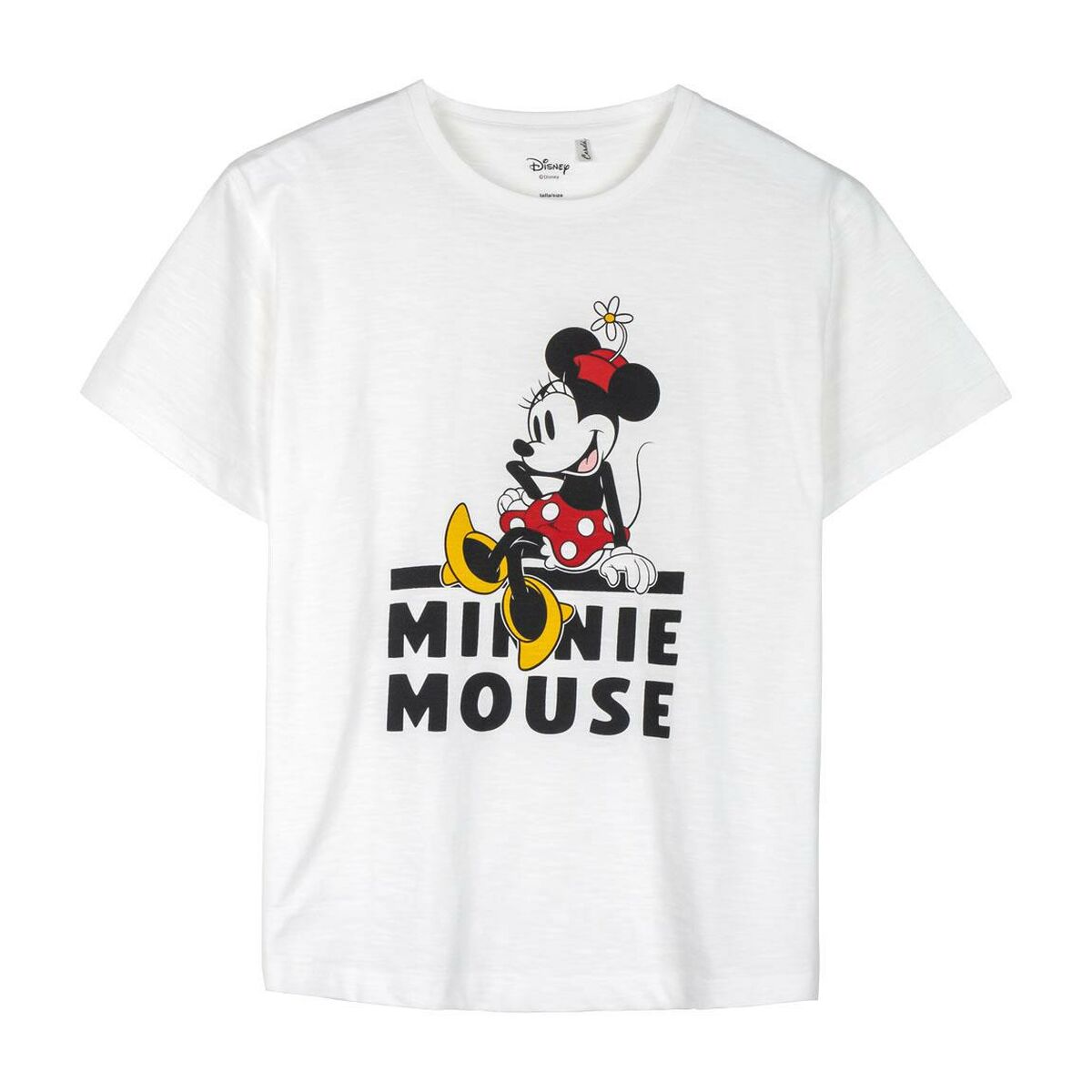 Maglietta a manica corta femminile Minnie Mouse Bianco