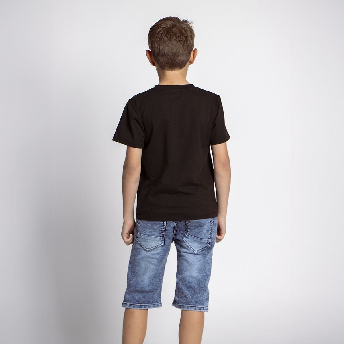 Children's Short Sleeve T-Shirt Sonic Black-3