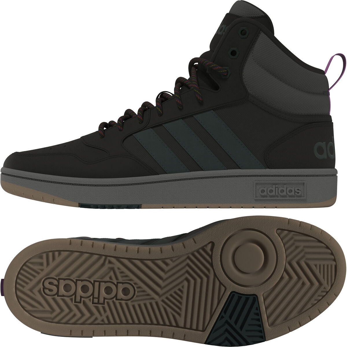Женская повседневная обувь HOOPS 3.0 MID Adidas GZ6681 Чёрный-2