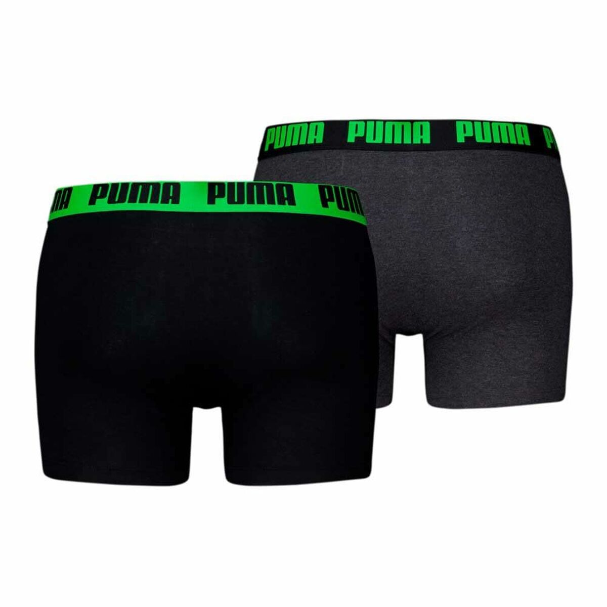 Мужские боксеры Puma EVERRYDAY BASIC 701226387 018 2 штук Зеленый Чёрный-2