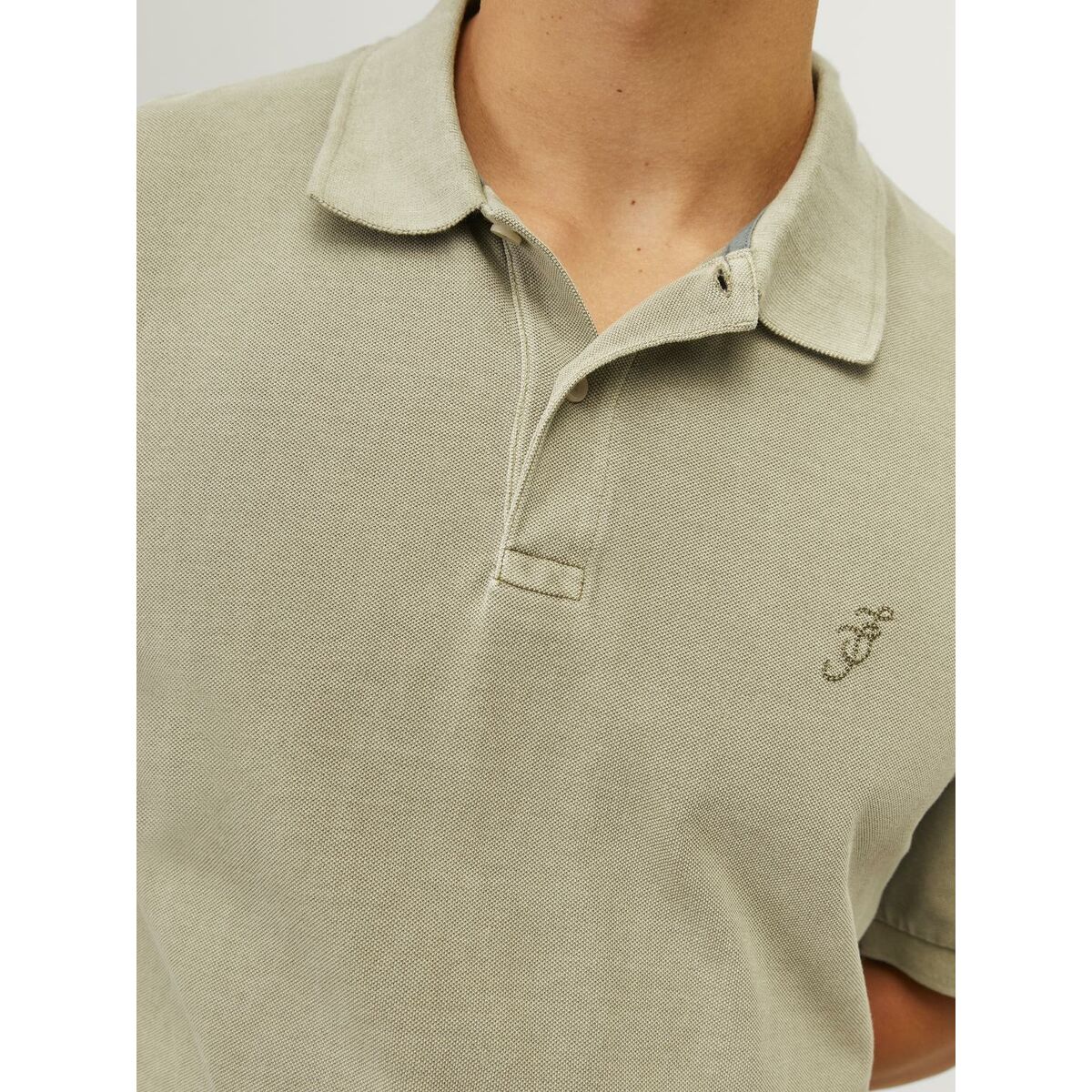 Поло с коротким рукавом мужское Jack & Jones JPRBLUWILLIAM  12257315 Зеленый-3