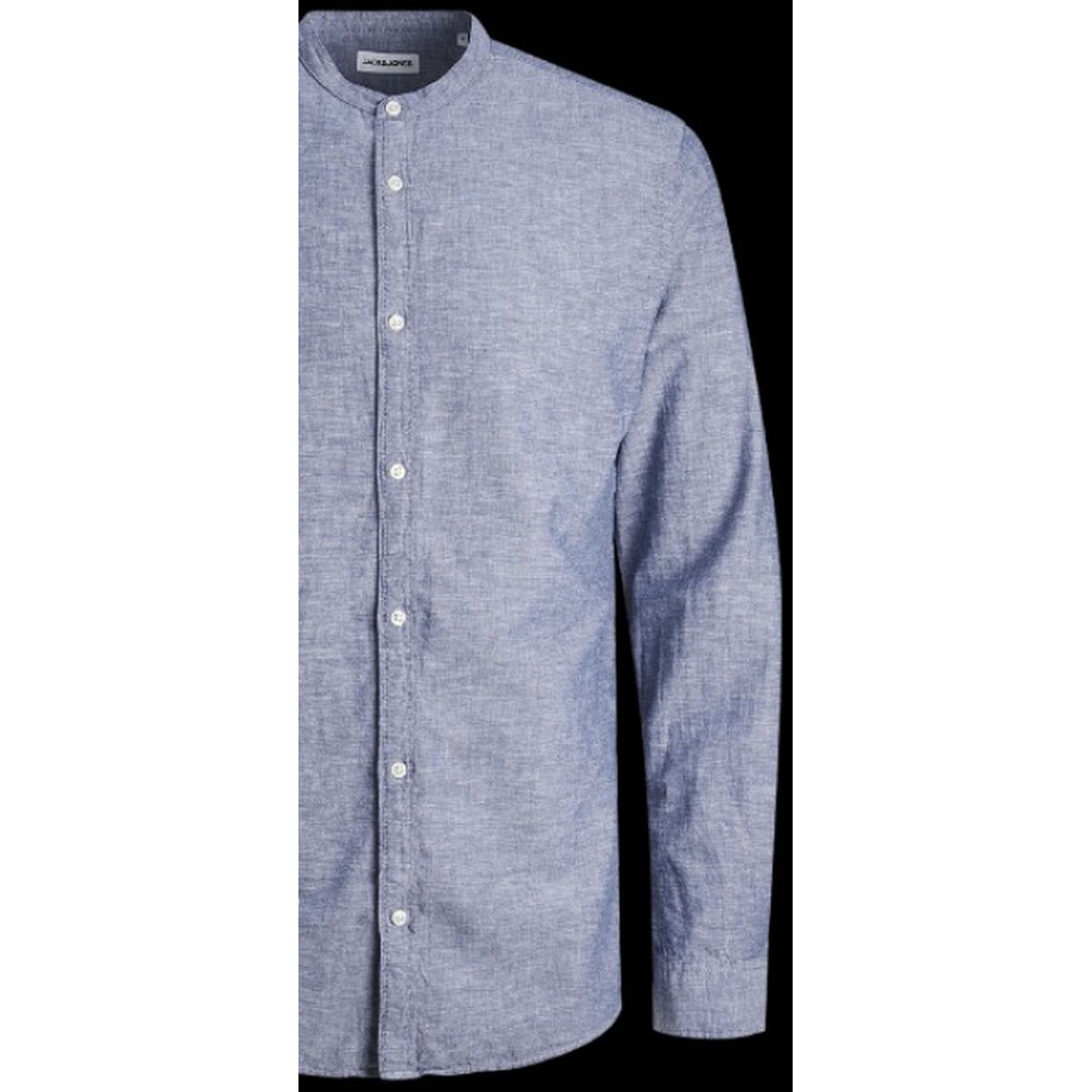 Рубашка с длинным рукавом мужская Jack & Jones JJELINEN BLEND BAND 12248581 Синий-2