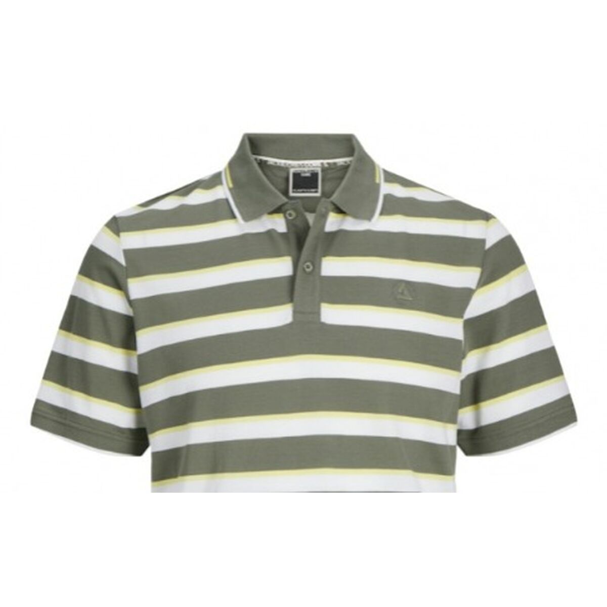 Поло с коротким рукавом мужское Jack & Jones JCOHASS AOP 12254958 Зеленый-2