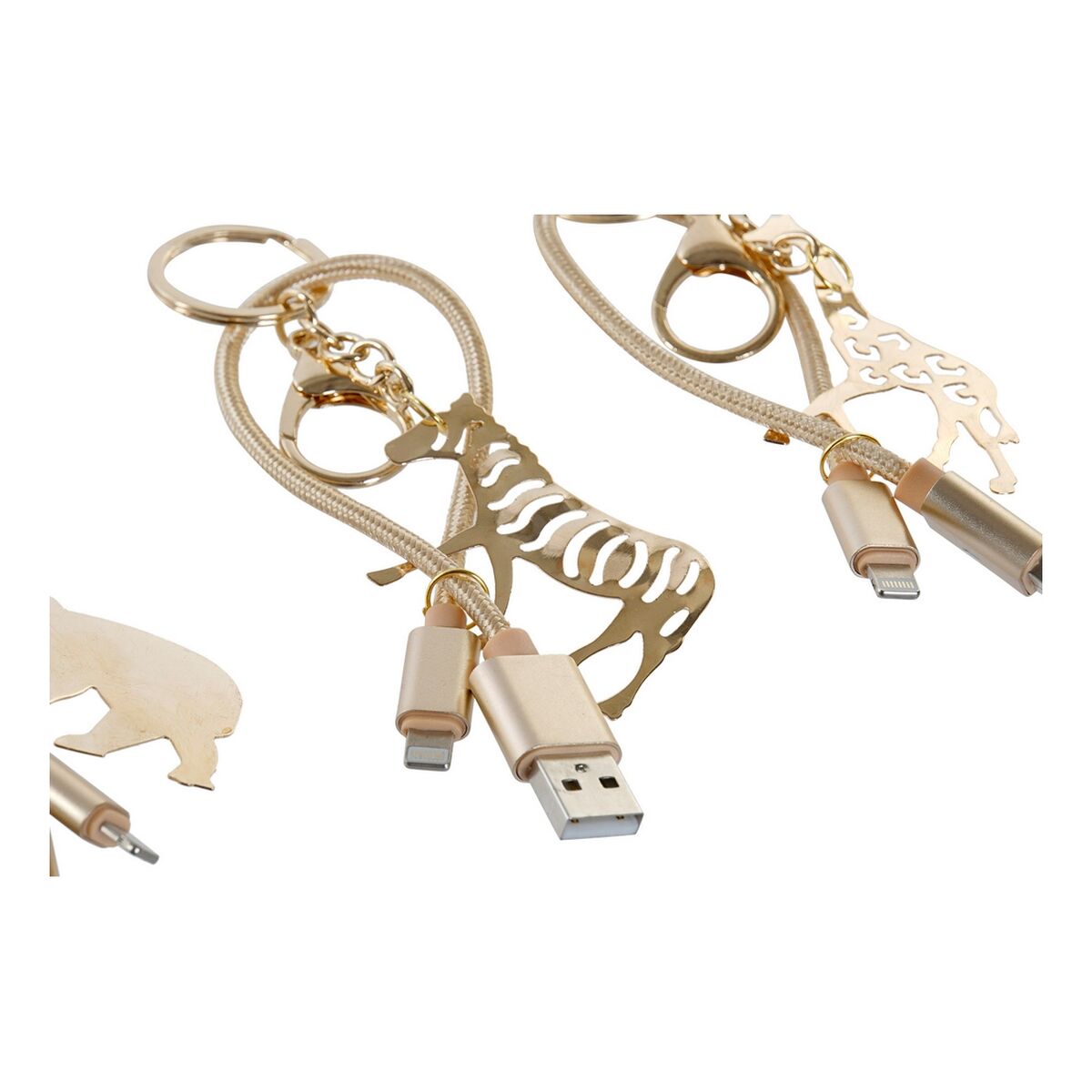 DKD Home Decor Gold Plated Key Chain (4 pcs)-2
