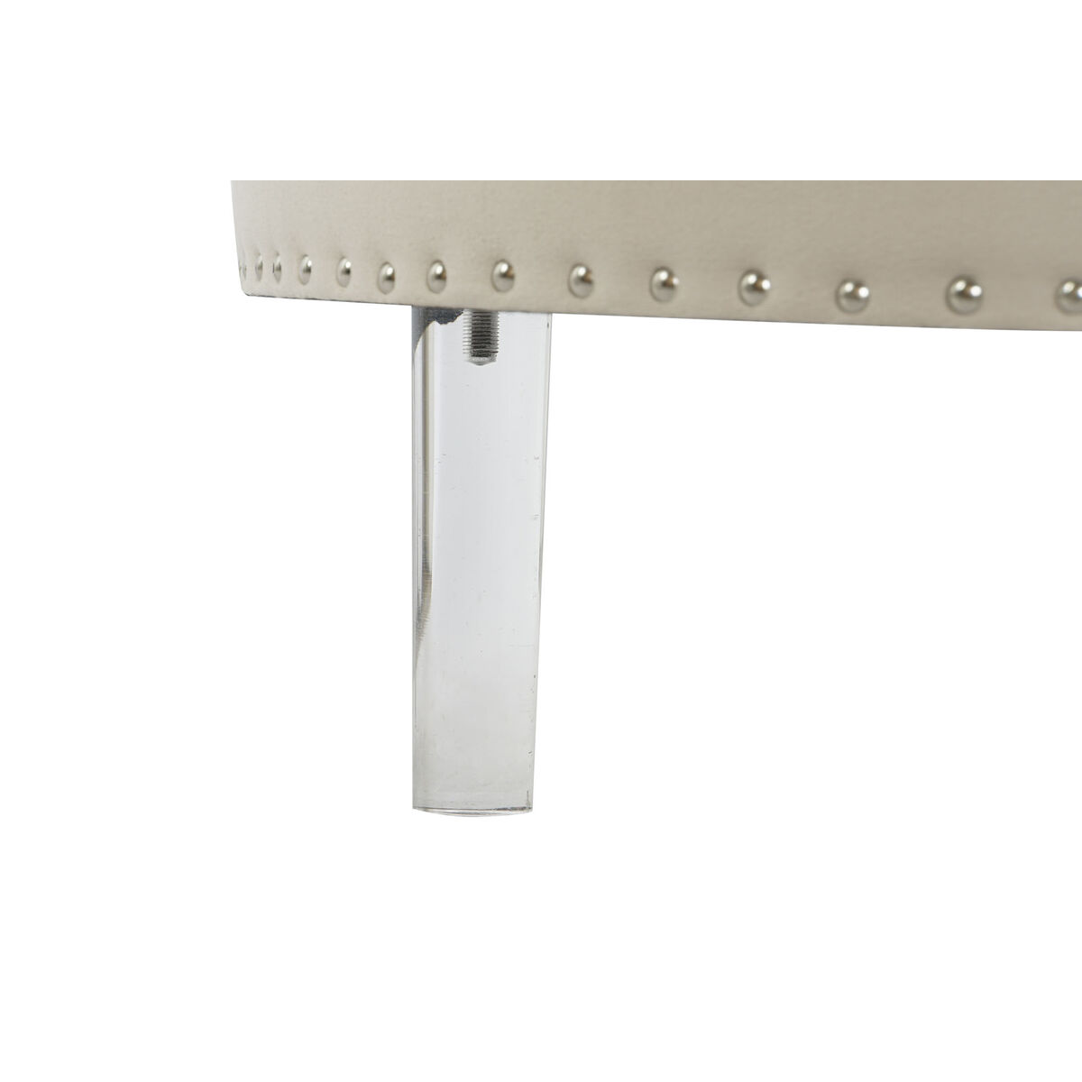 Банкетка DKD Home Decor Бежевый Серебристый полиэстер Деревянный MDF 80 x 80 x 43 cm-4