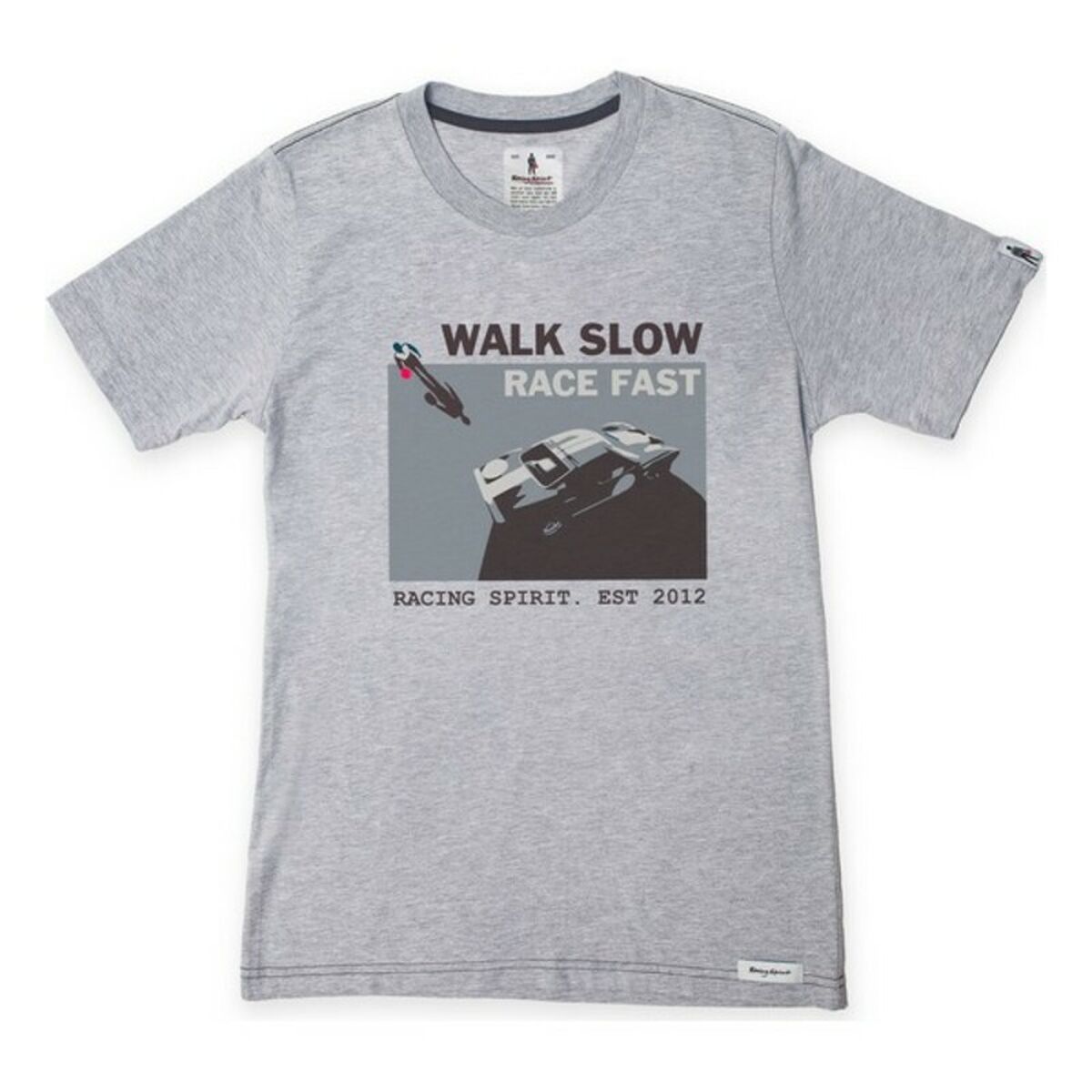 Maglietta a manica corta maschile OMP Walk Slow Grigio