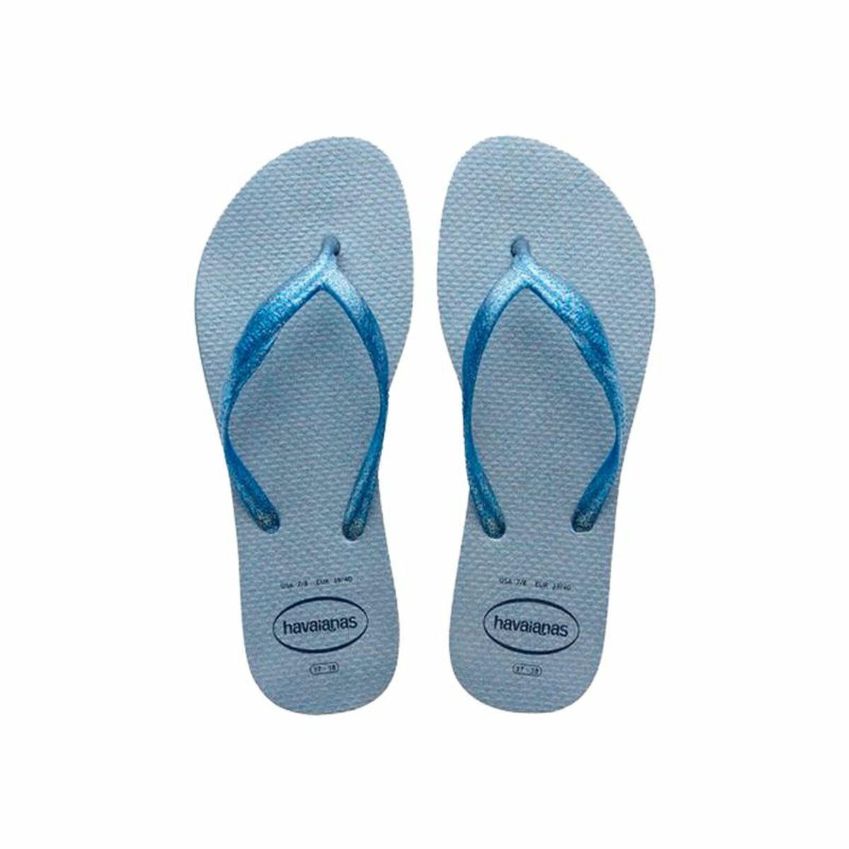 Шлепанцы для женщин Havaianas Fantasia Gloss Небесный синий-2