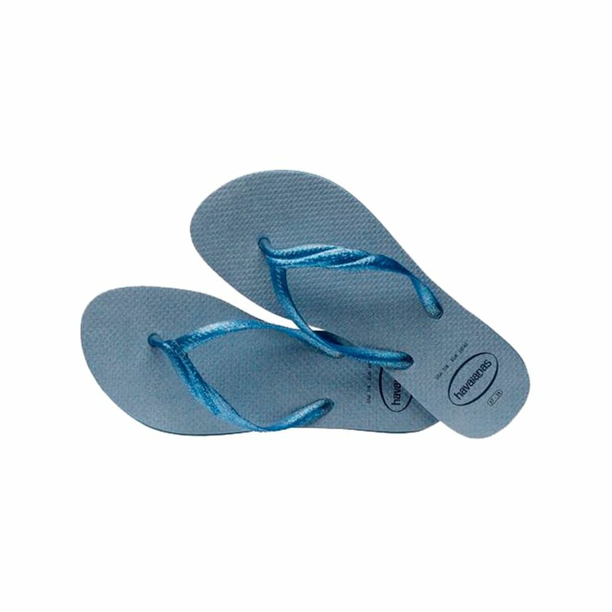Шлепанцы для женщин Havaianas Fantasia Gloss Небесный синий-4