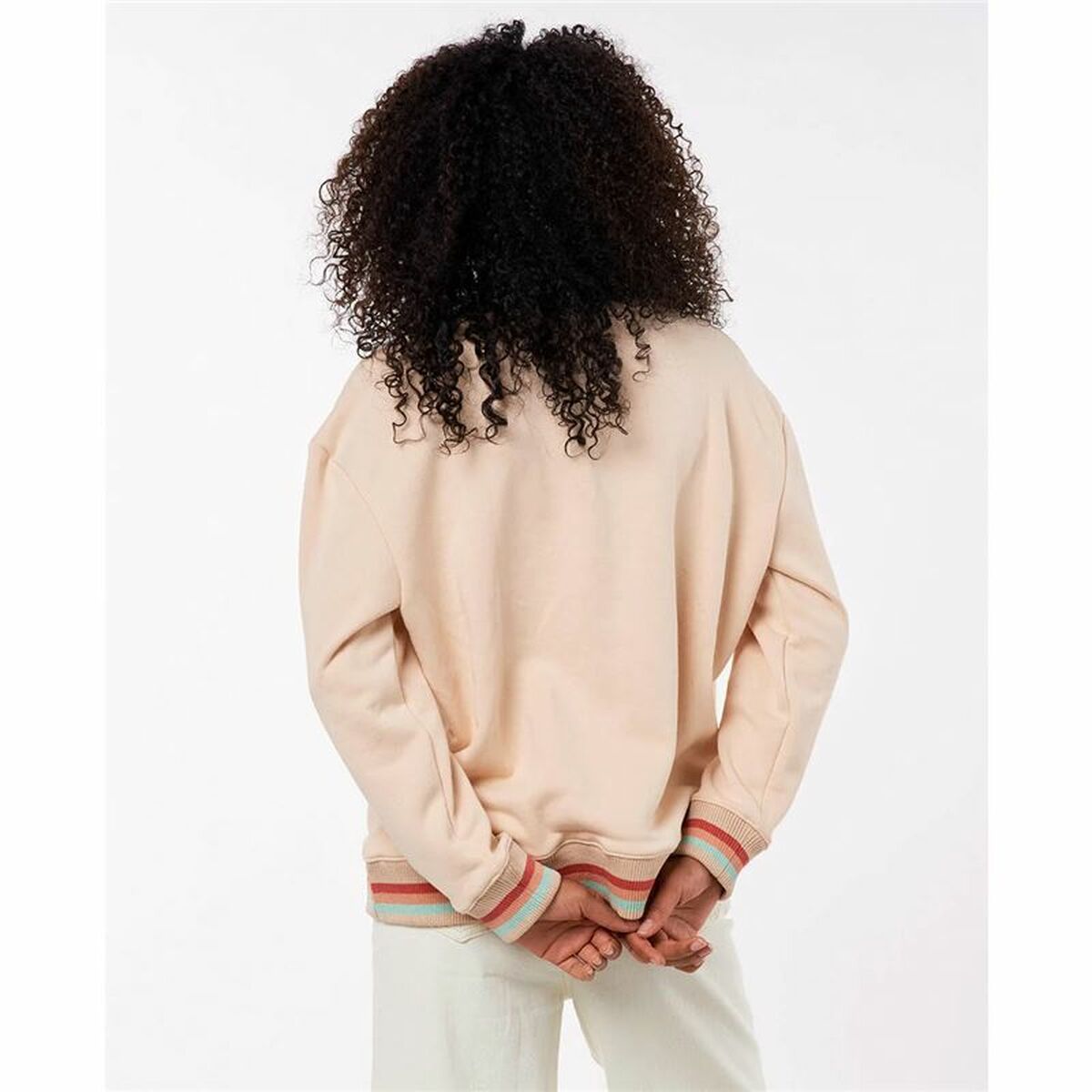 Толстовка без капюшона женская Rip Curl Crew Striped Светло-коричневый-2