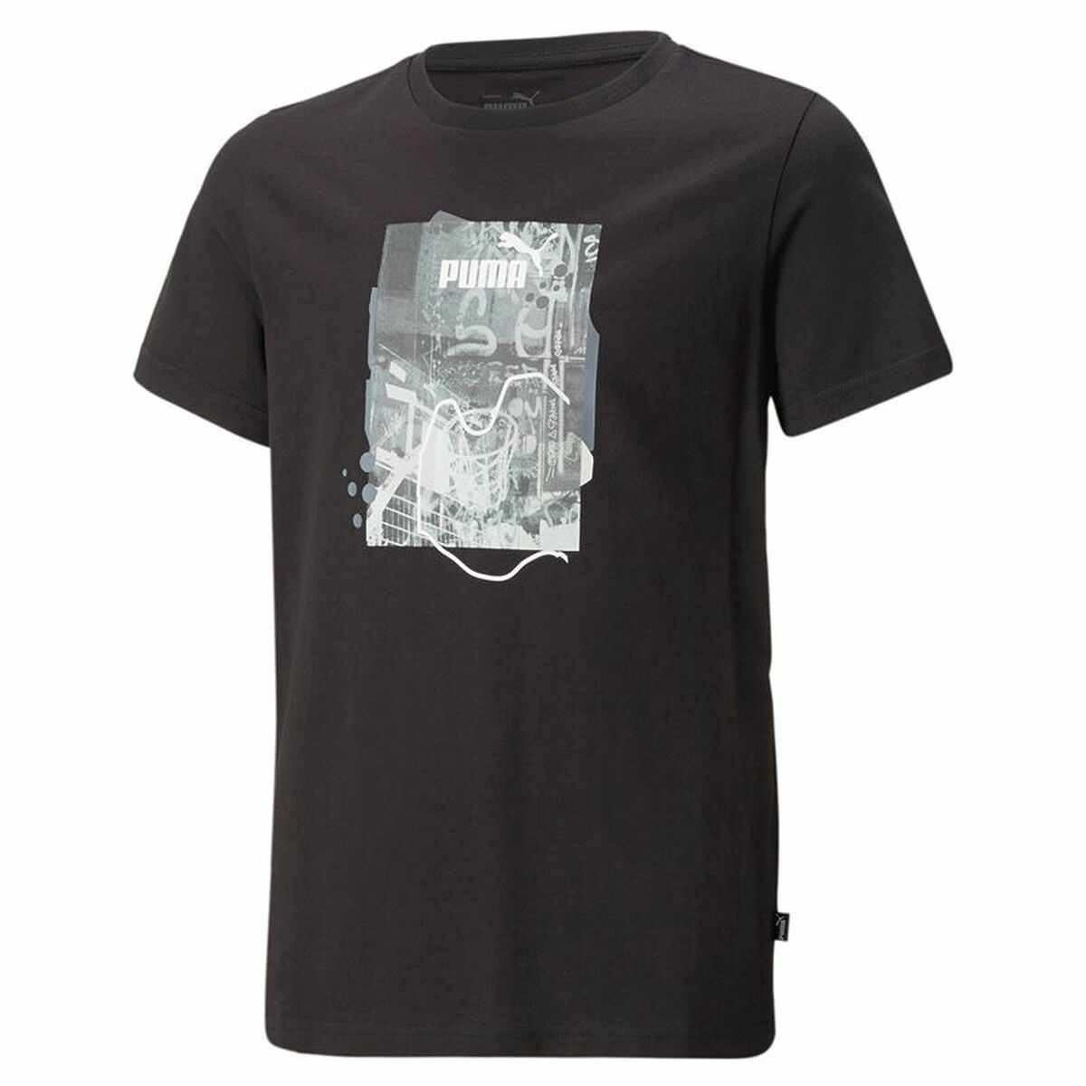 Puma Essentials Baby Short Sleeve T-Shirt + Street Art Grap Black-6
