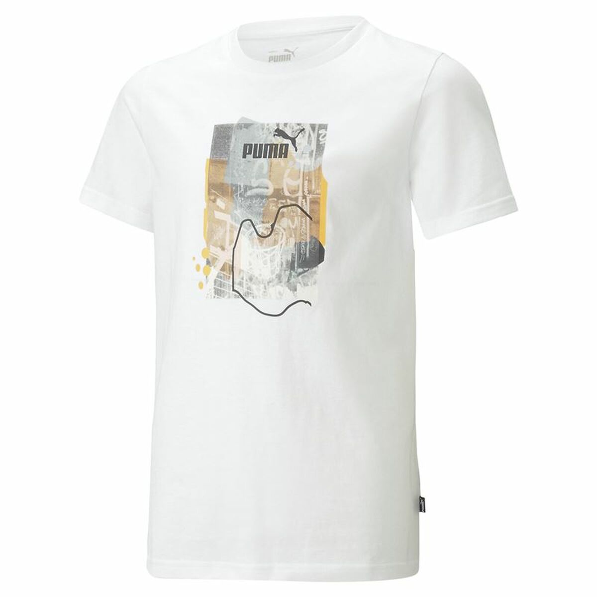 Puma Essentials Baby Short Sleeve T-Shirt + Street Art Grap White-3