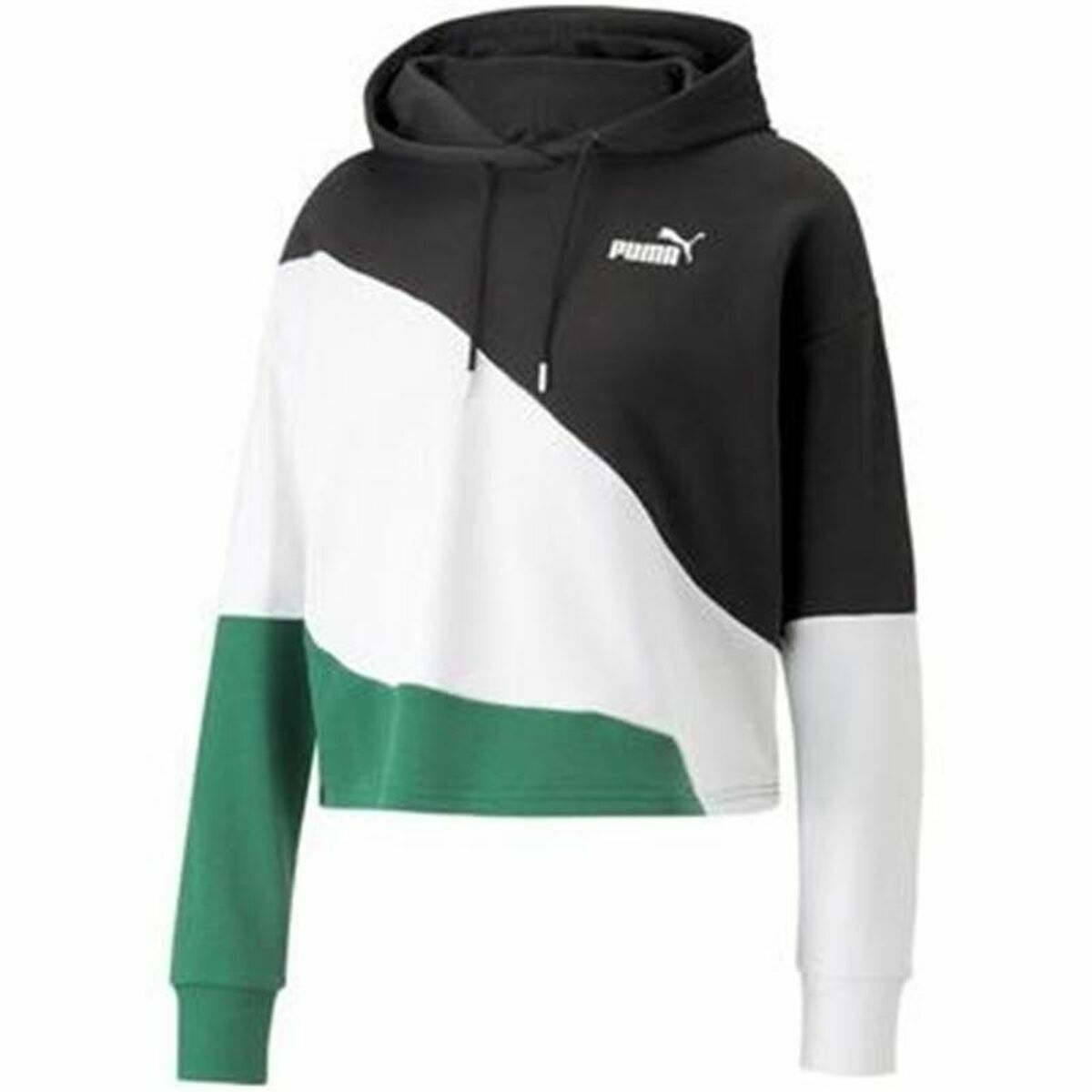 Толстовка с капюшоном женская Puma Power Cat Зеленый-2