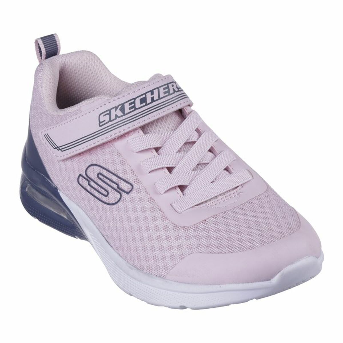 Skechers Microspec Max儿童运动鞋-Epic Brights粉红色海军蓝色-5