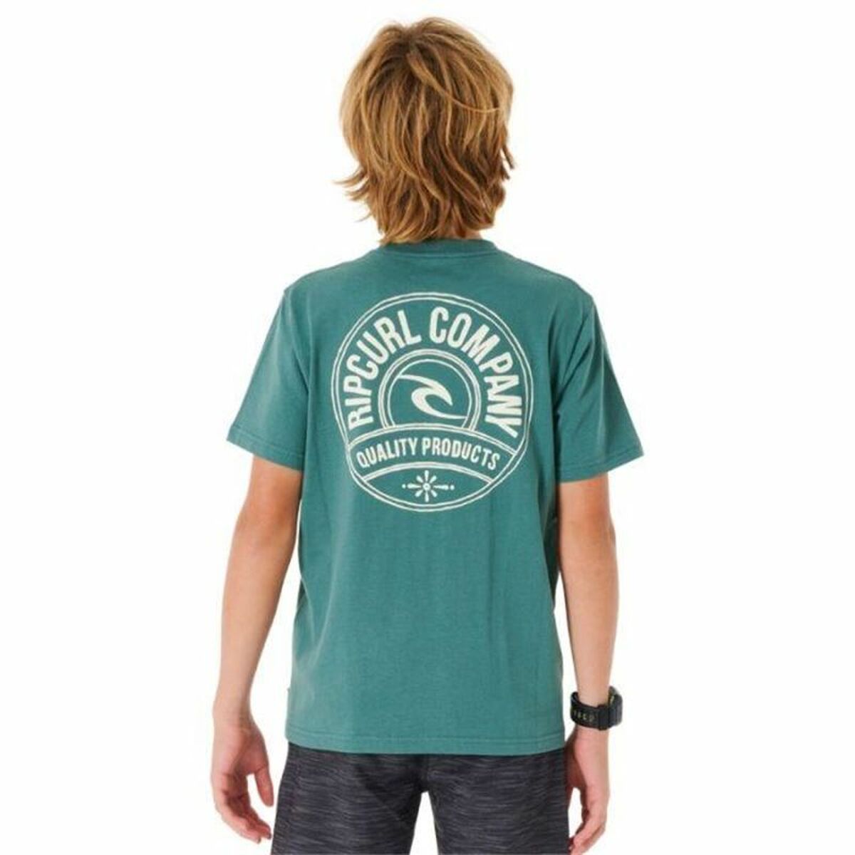 Camiseta de manga curta criança Rip Curl Stapler Azul-4