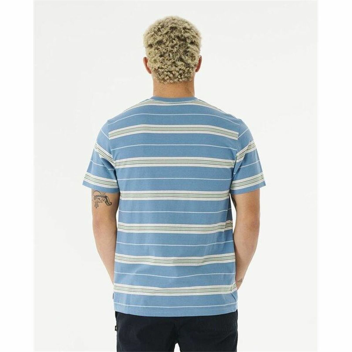 Camisola Rip Curl Surf Revival Stripe Aquamarina Masculino-2