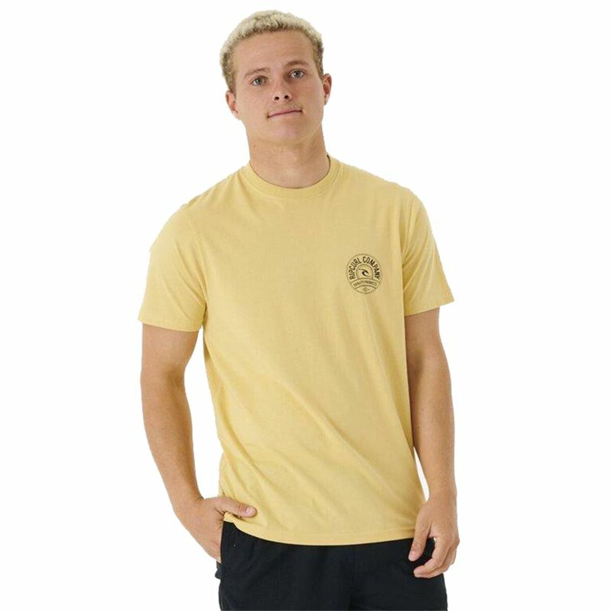 Camisola Rip Curl Stapler Amarelo Masculino-5