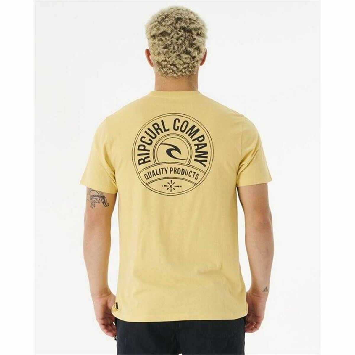 Camisola Rip Curl Stapler Amarelo Masculino-6