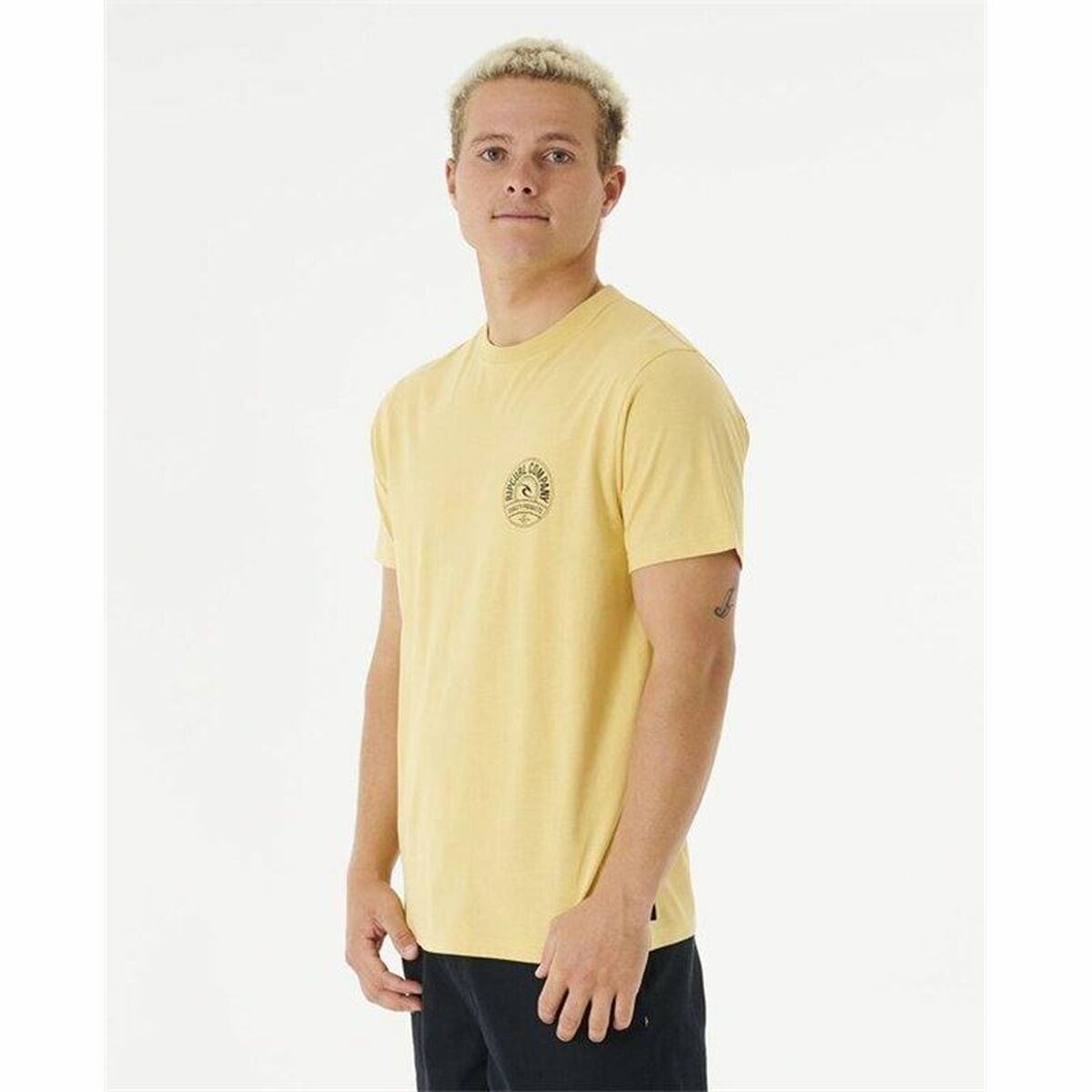 Camisola Rip Curl Stapler Amarelo Masculino-7
