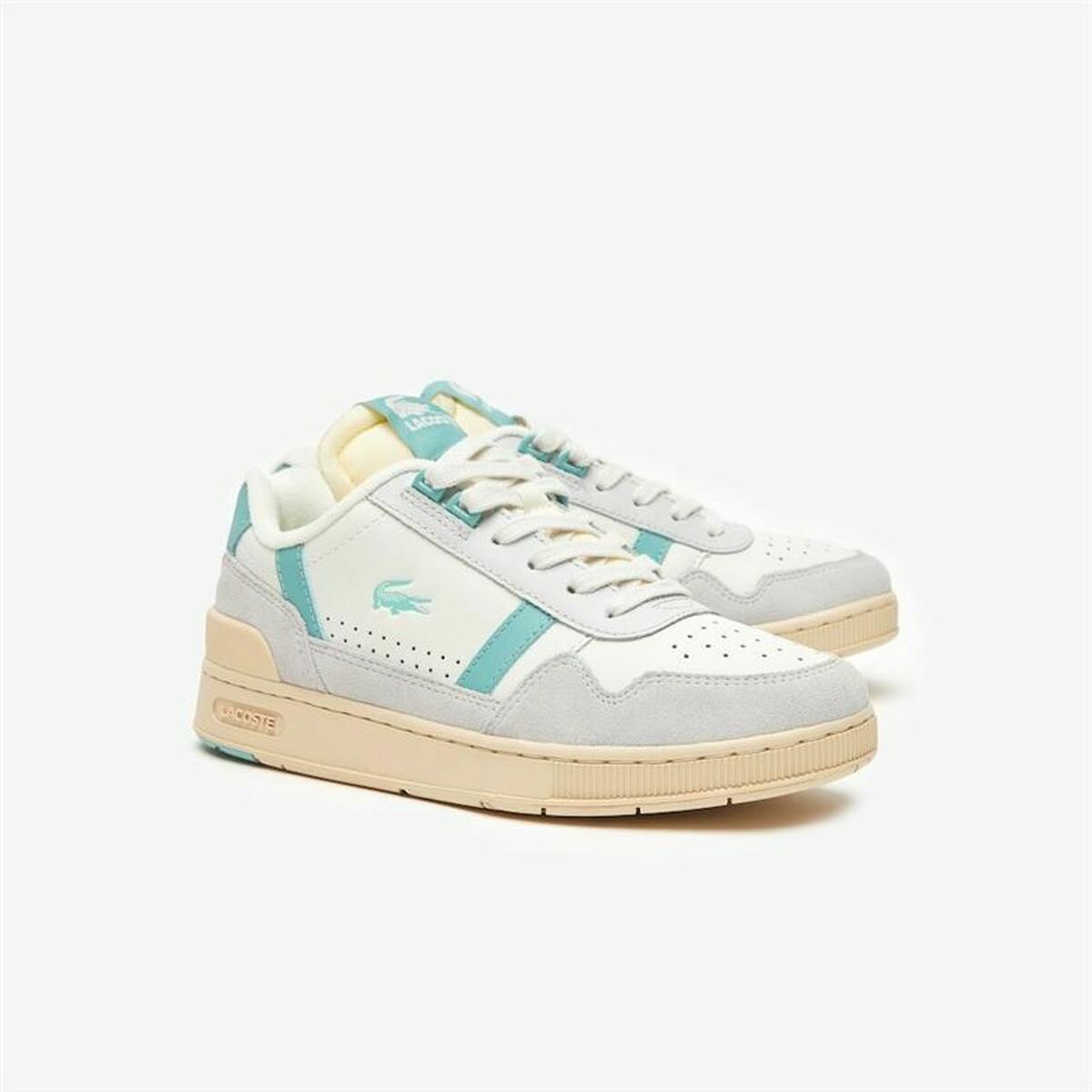 Повсякденне взуття жіноче Lacoste T-Clip Leather Colour Pop Білий-3