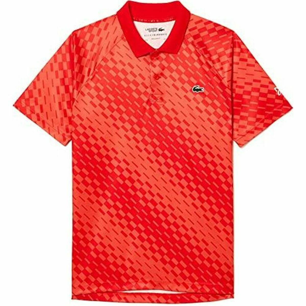 Поло с коротким рукавом мужское Lacoste Sport x Novak Djokovic Regular Fit Piqué Красный-2
