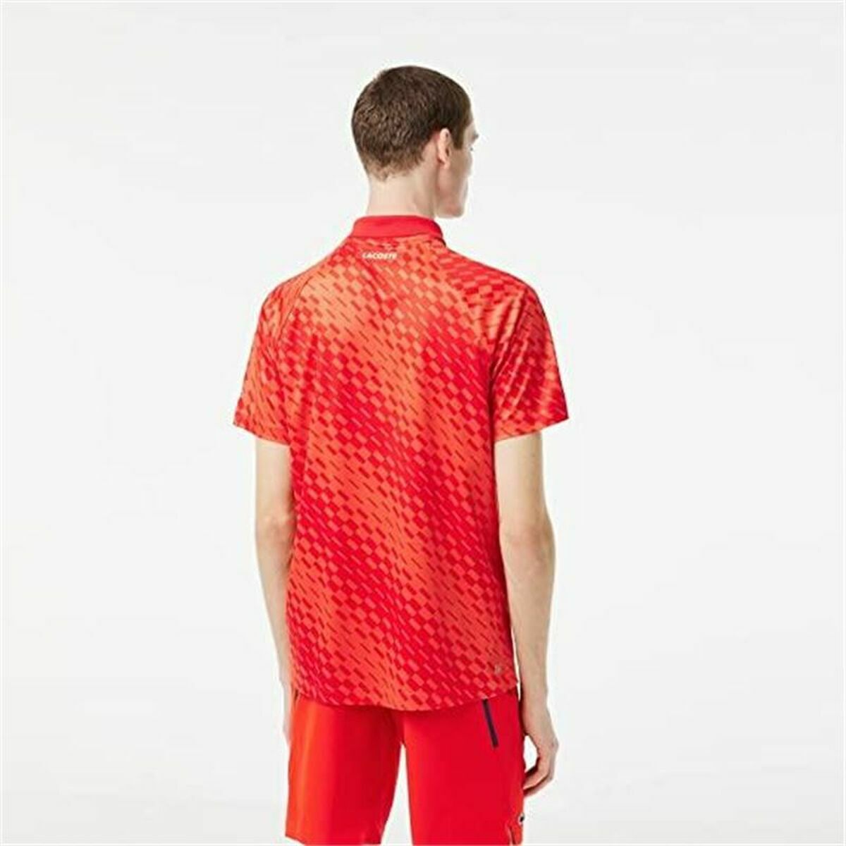 Поло с коротким рукавом мужское Lacoste Sport x Novak Djokovic Regular Fit Piqué Красный-4
