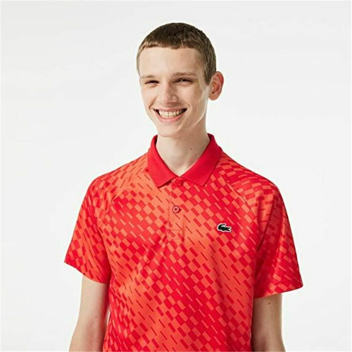 Поло с коротким рукавом мужское Lacoste Sport x Novak Djokovic Regular Fit Piqué Красный-6