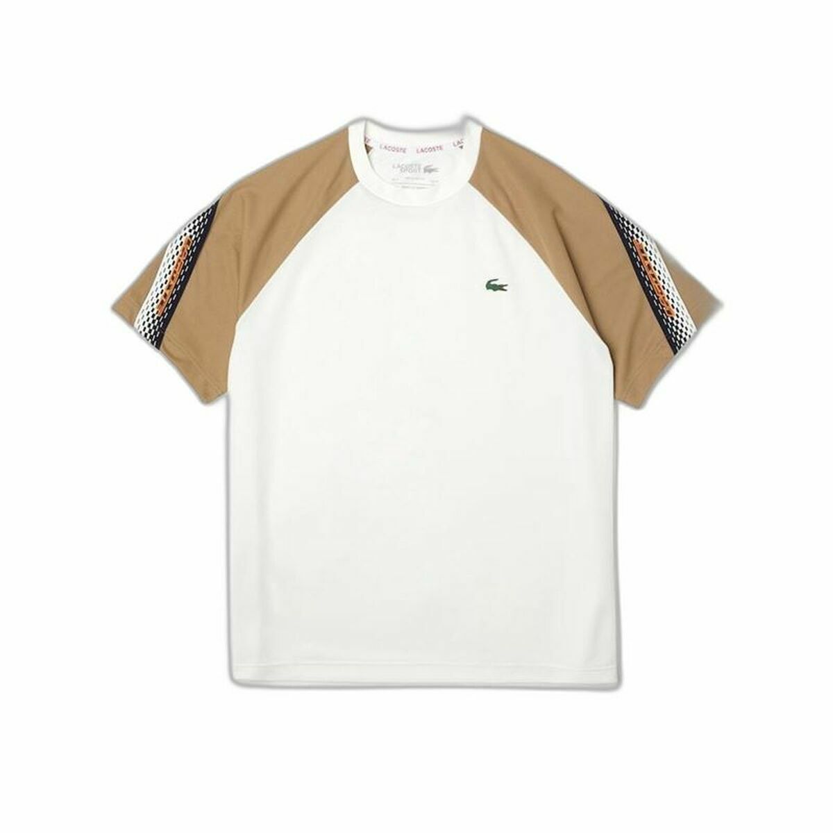 Футболка з коротким рукавом Lacoste Sport Regular Fit Color-Block Білий Чоловічий-2