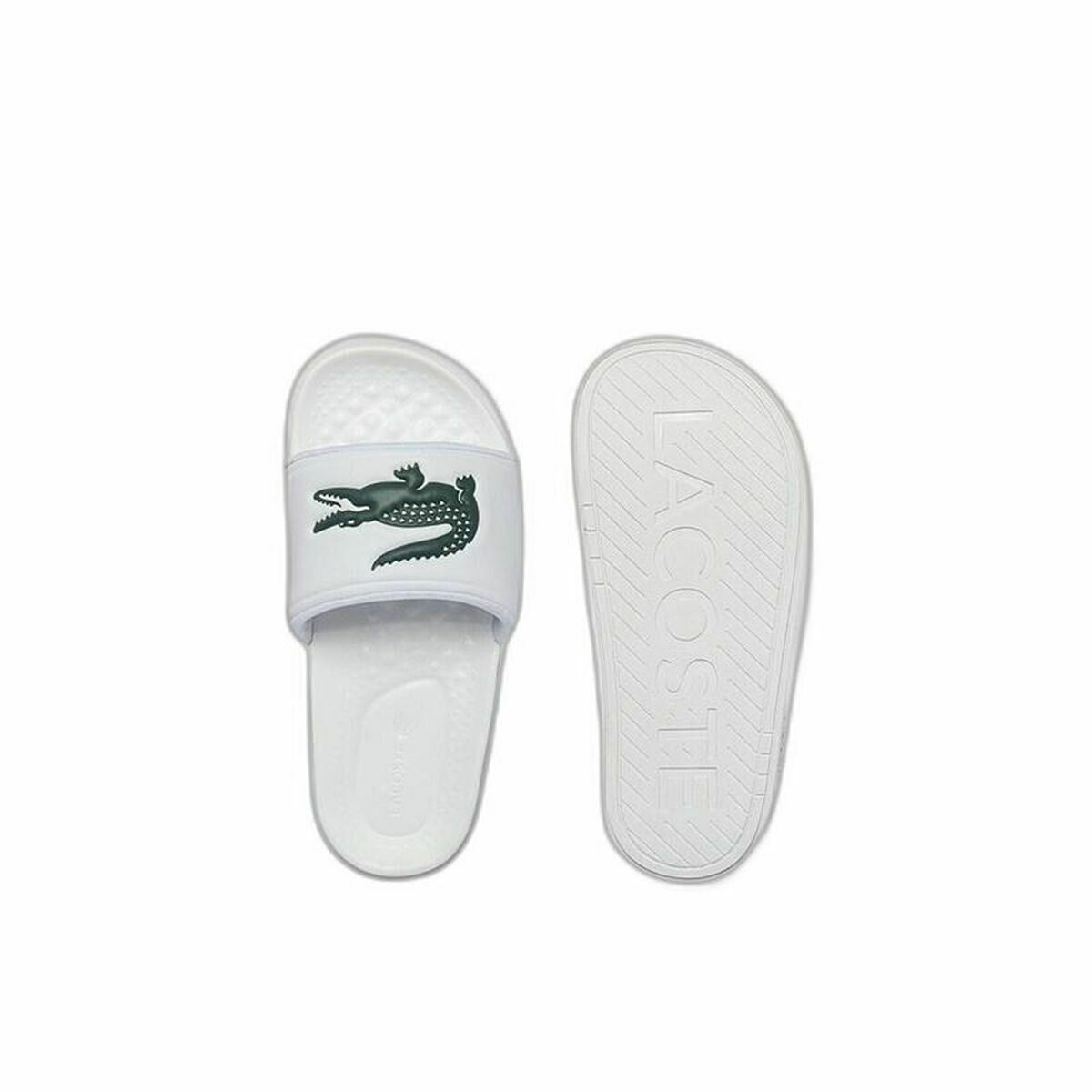 Шлепанцы для женщин Lacoste Croco Dualiste Synthetic Logo Strap Белый-3