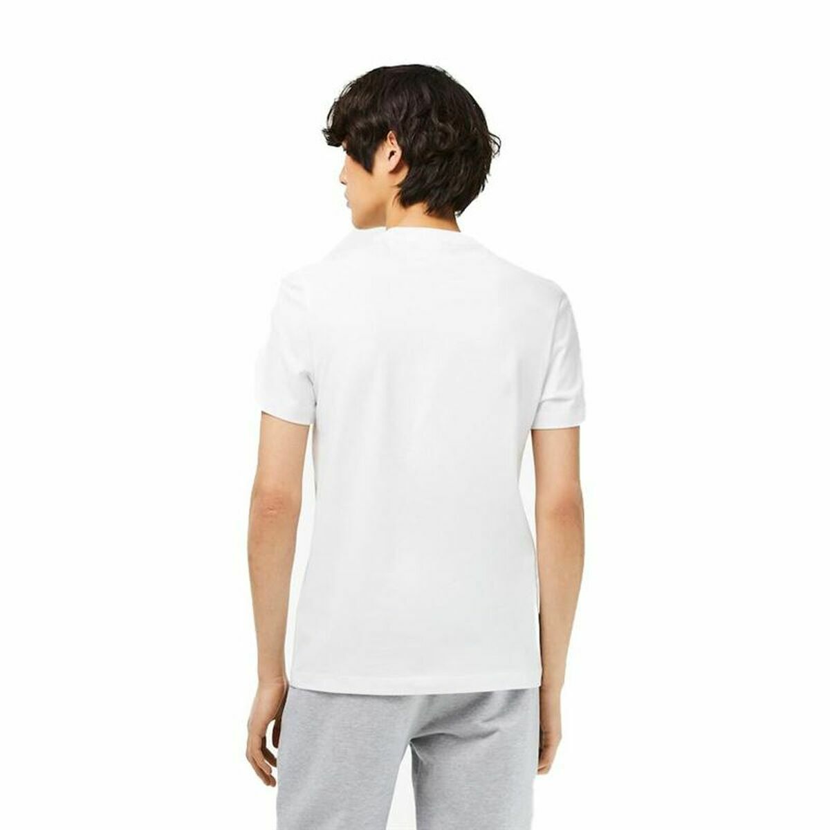 Lacoste White Unisex Short Sleeve T-Shirt-3