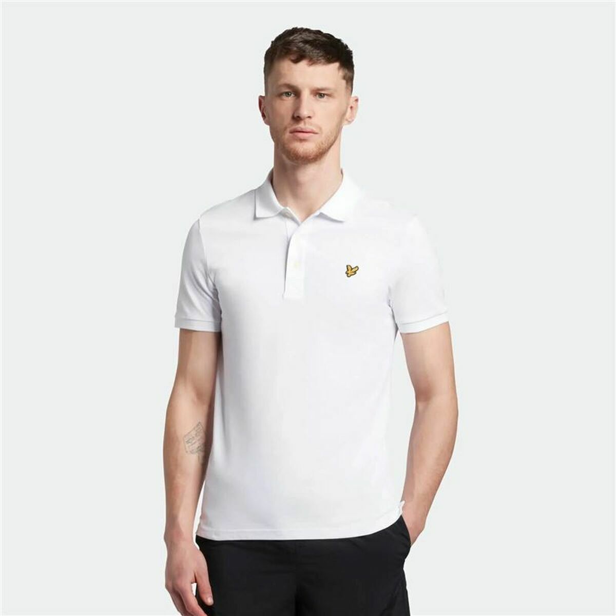 Поло с коротким рукавом мужское Lyle & Scott V1-Plain Белый-3