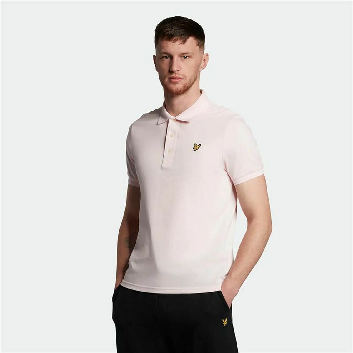 Поло с коротким рукавом мужское Lyle & Scott V1-Plain Розовый-3