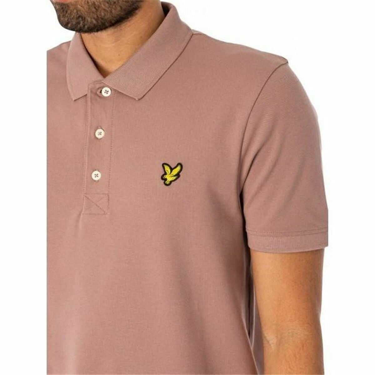 Поло с коротким рукавом мужское Lyle & Scott V1-Plain Розовый-5