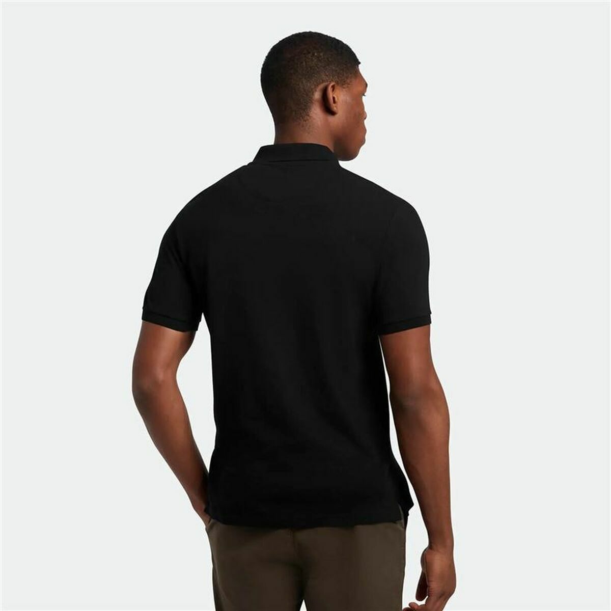 Поло с коротким рукавом мужское Lyle & Scott V1-Plain Чёрный-4