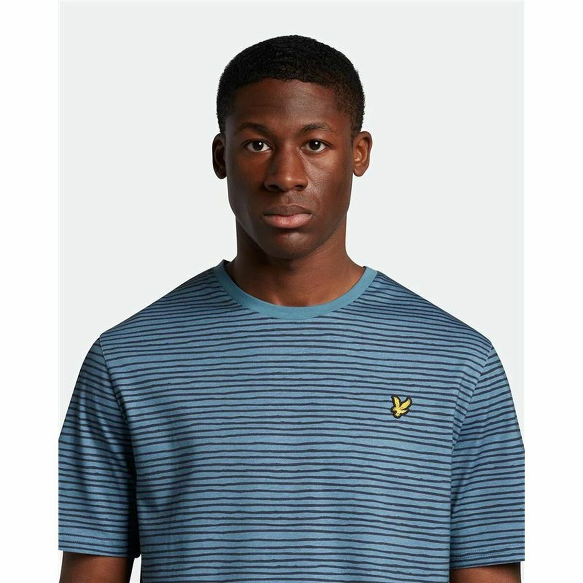 تي شيرت Lyle & Scott V1-Breton Stripe Blue Men's Short Shirt-5