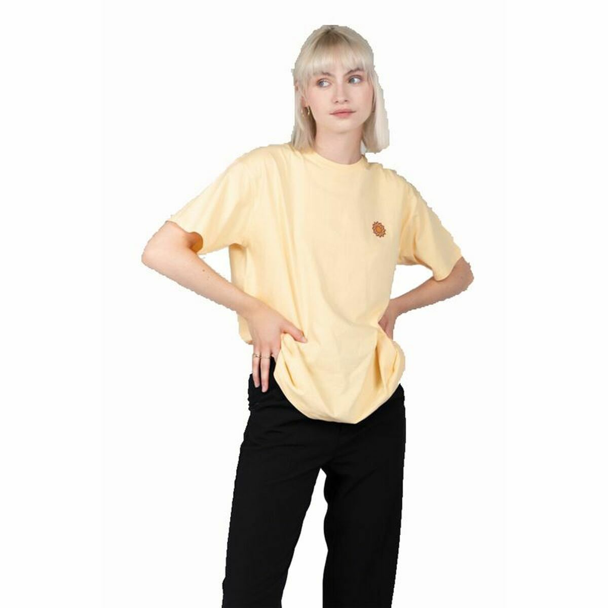 Maglietta a manica corta femminile 24COLOURS Casual Giallo