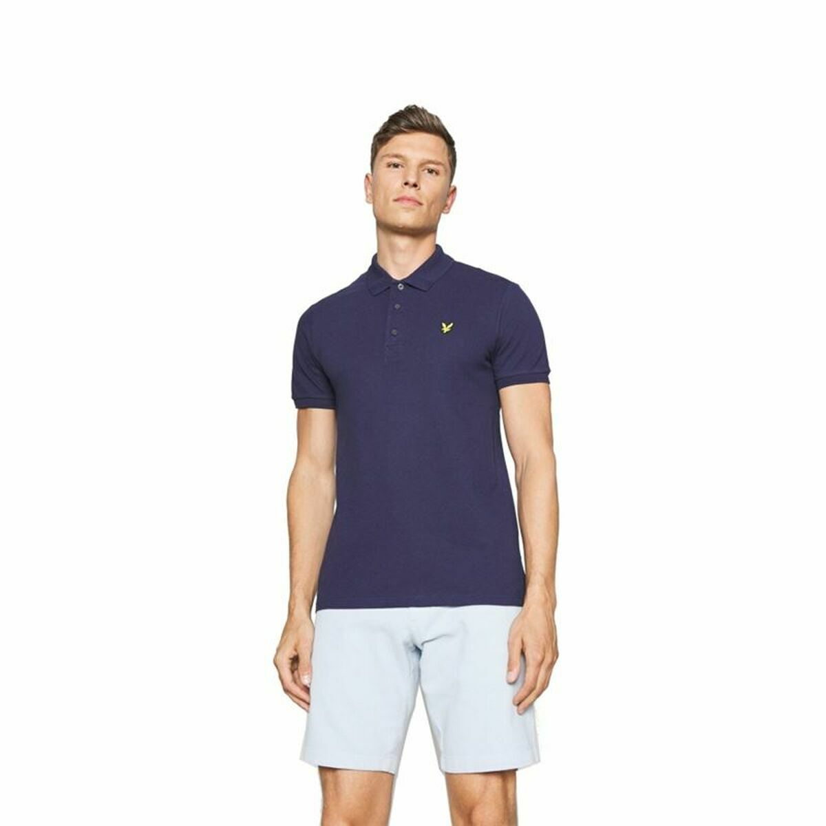 Поло с коротким рукавом мужское Lyle & Scott V1-Plain Синий-3