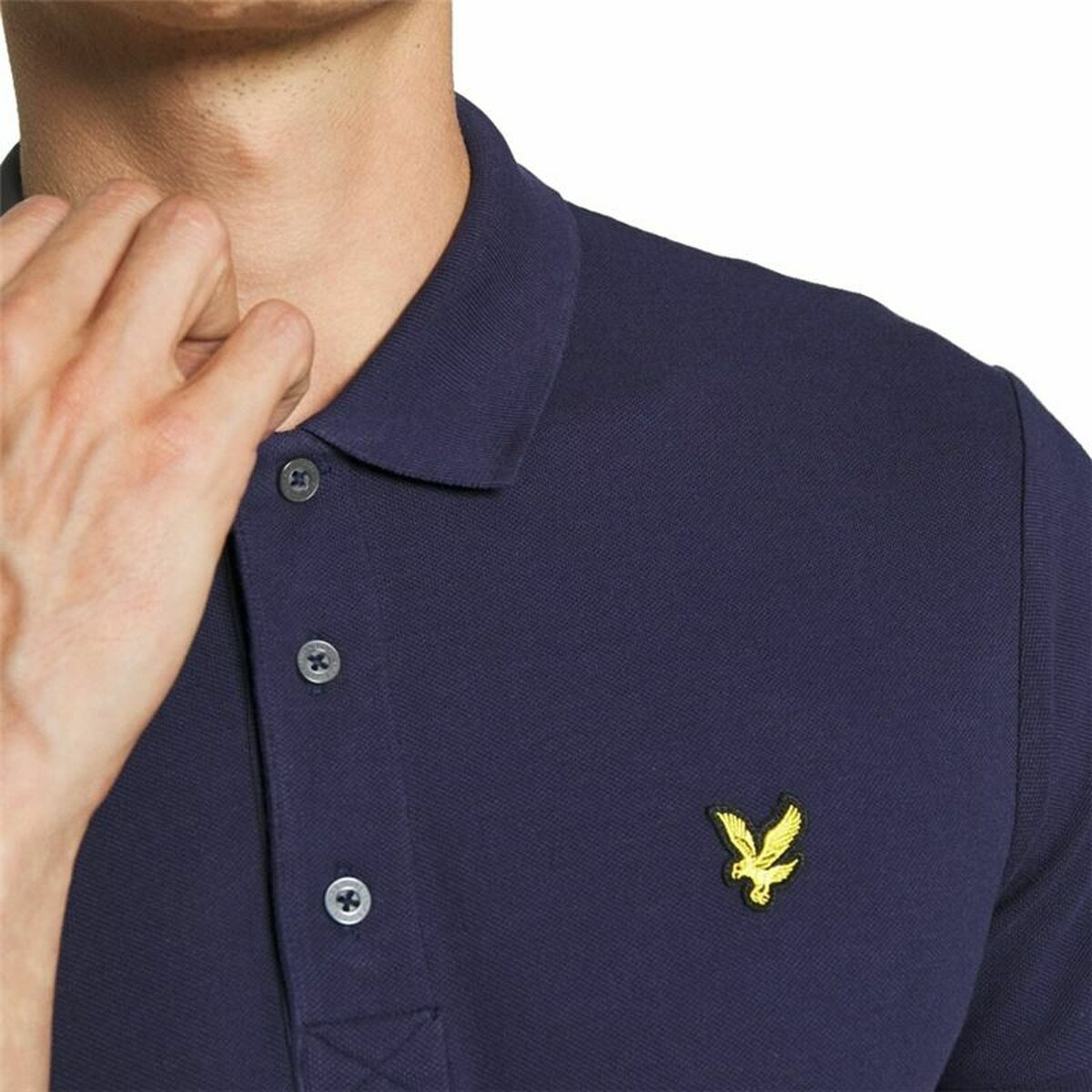 Поло с коротким рукавом мужское Lyle & Scott V1-Plain Синий-6