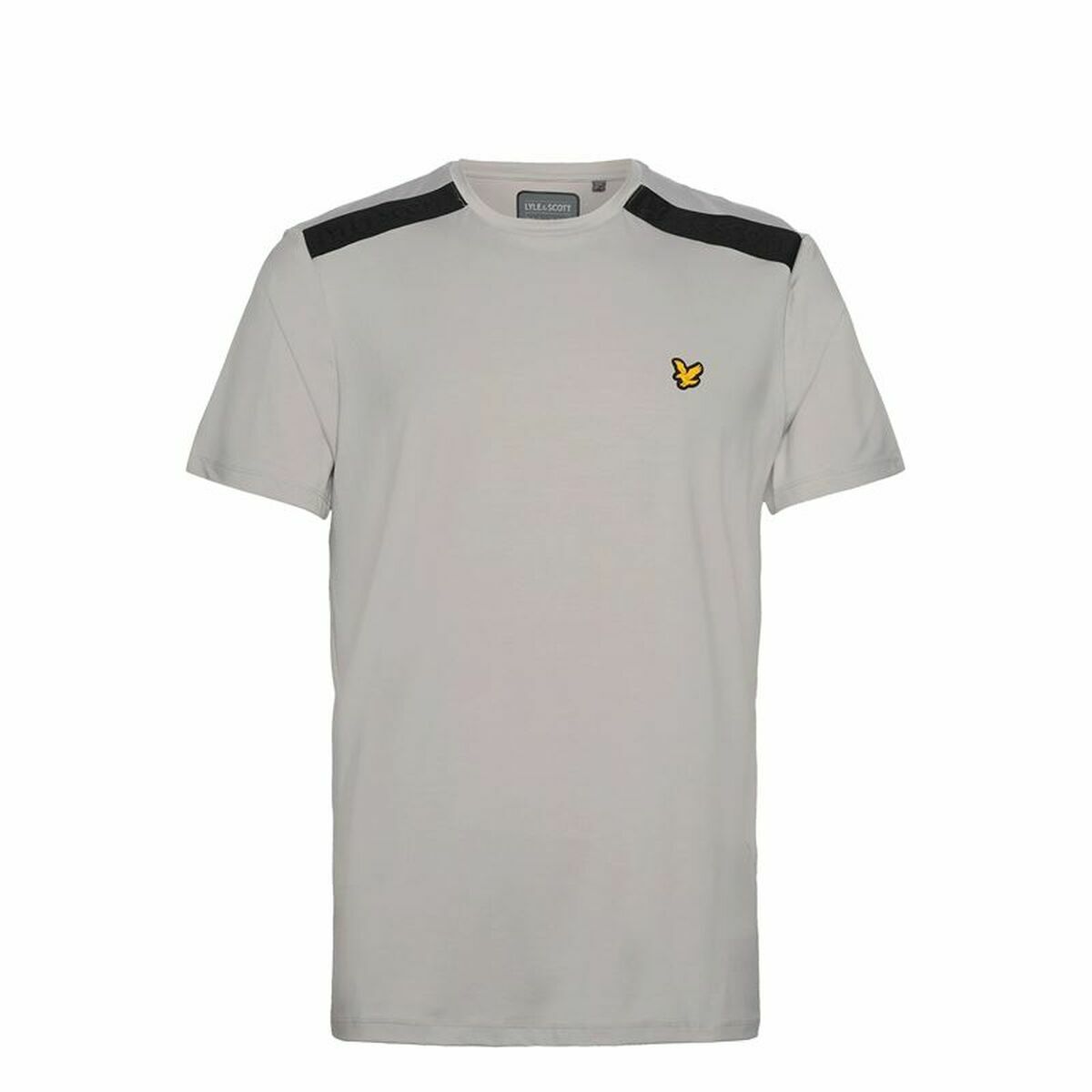 تي شيرت Lyle & Scott Sp1-Shoulder ذو العلامة التجارية الرمادية البيج للرجال-2