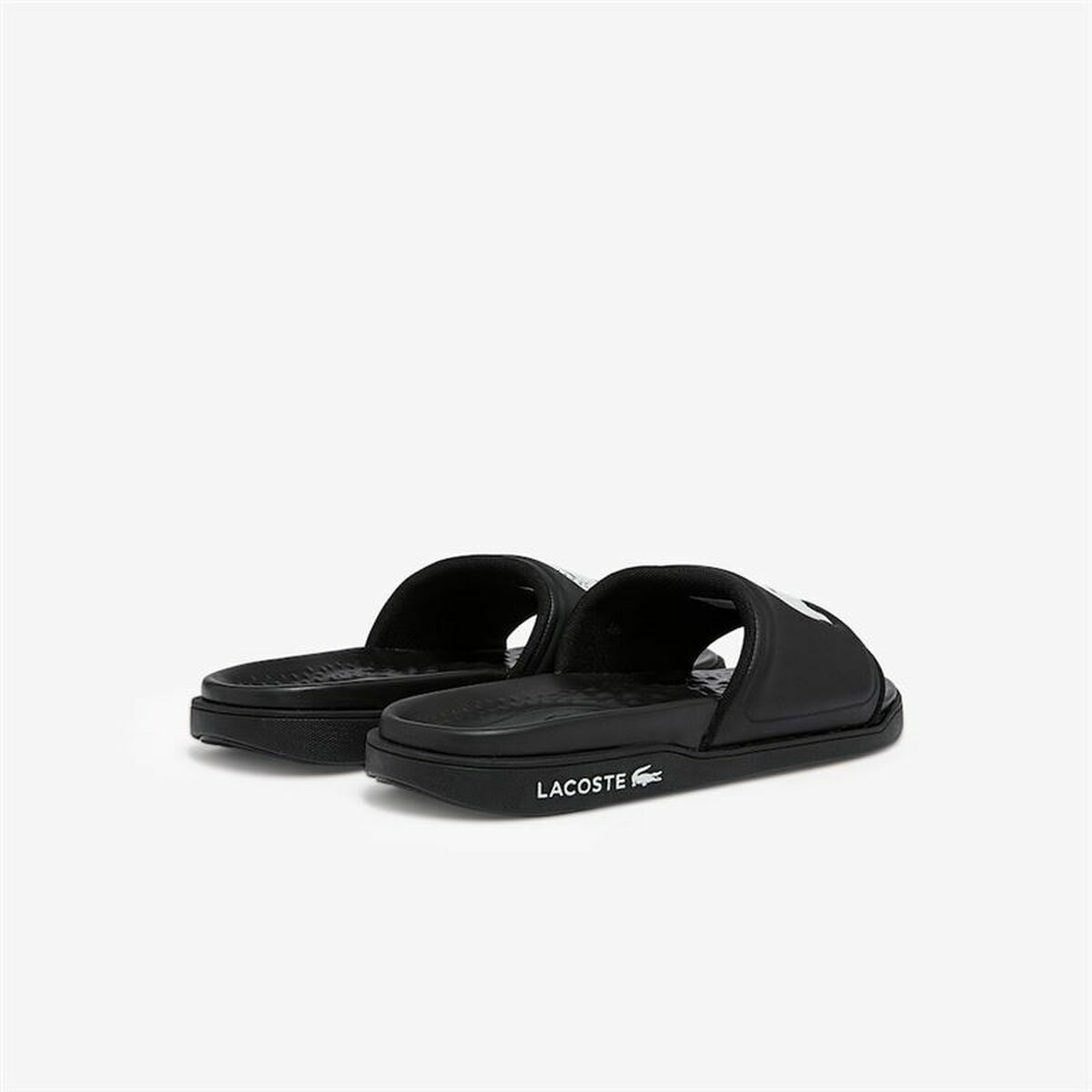 Шлепанцы для женщин Lacoste Croco Dualiste Synthetic Logo Strap Чёрный-5