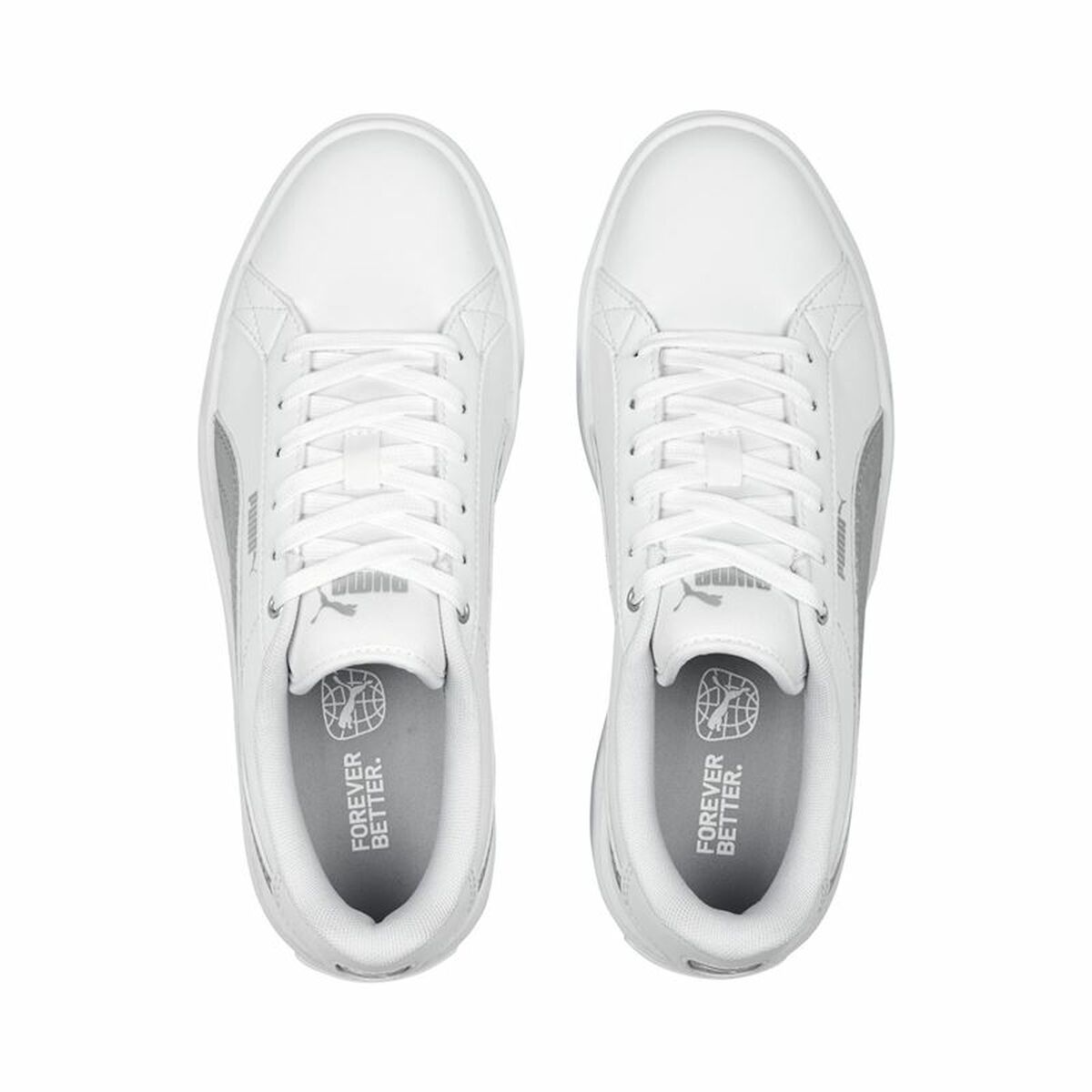أحذية السيدات غير الرسمية Puma Karmen Space Metalli White-4