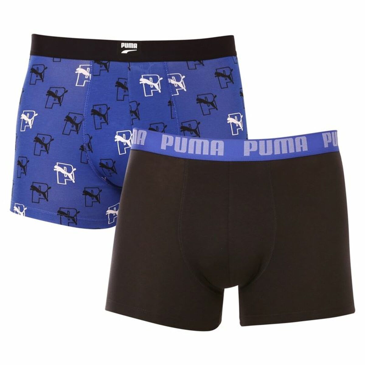 男子Puma Cat Aop拳击手2件蓝色黑色-4